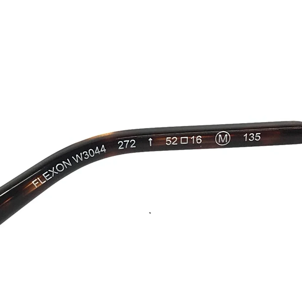 Flexon Eyeglasses Frames W3044 272 Satin Taupe Cat Eye Crystals 52-16-135